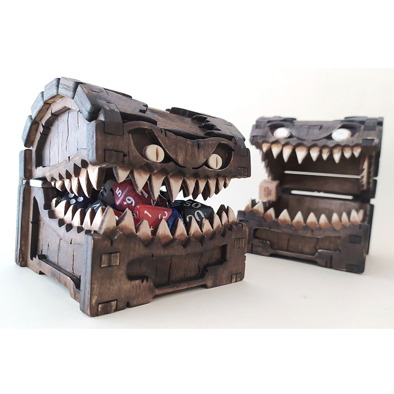 Dice Tower Wooden - Mimic Chest para Dungeons and Dragons,