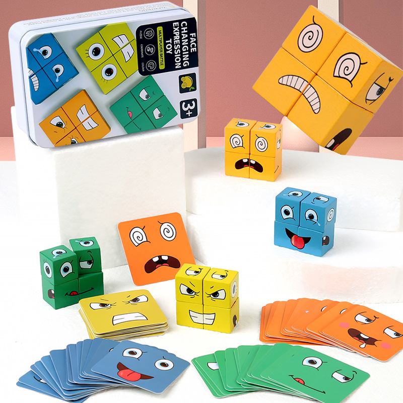 Crianças mudança de rosto expr - Dice Tower Wooden avaliação e preço