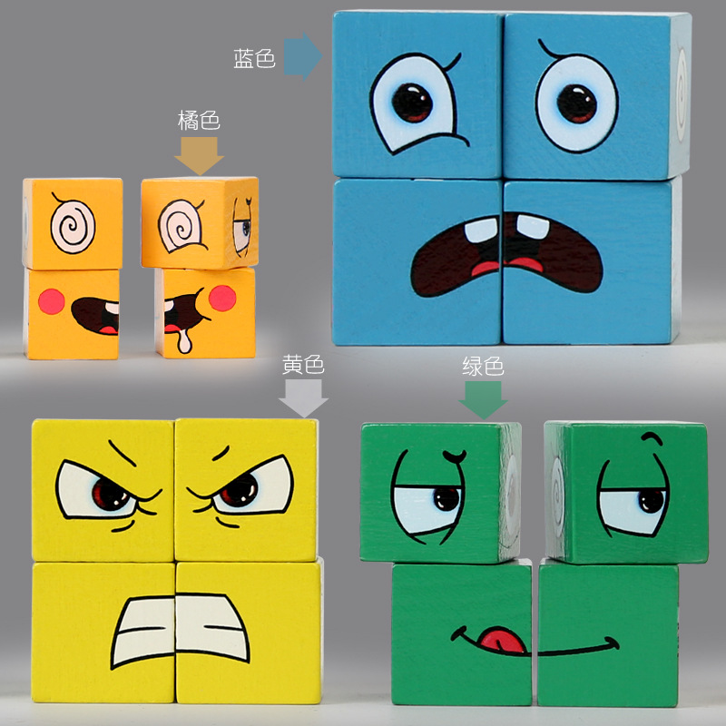 Crianças mudança de rosto expr - Dice Tower Wooden avaliação e preço